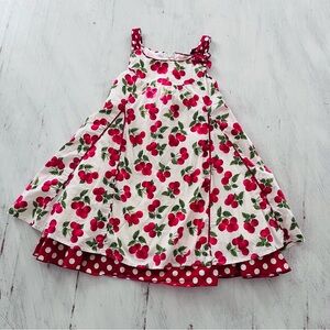 Maggie & Zoe Cherry Polka Dot Print Dress in Red and White Size 5